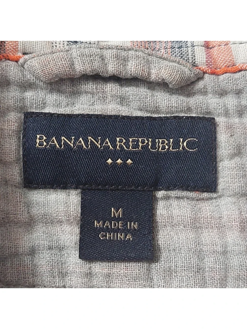 Banana Republic Men's Medium Plaid Button-Up Shirt 100% Cotton